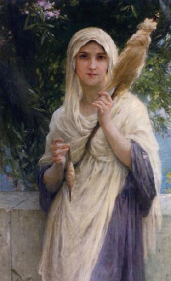 The Spinner by the Sea, Charles-Amable Lenoir